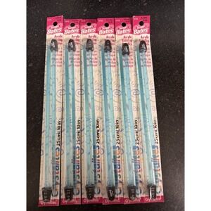 Susan Bates Crystalites Knitting Needles 5.5mm US 9 10" Acrylic Lot of 6‎ NOS